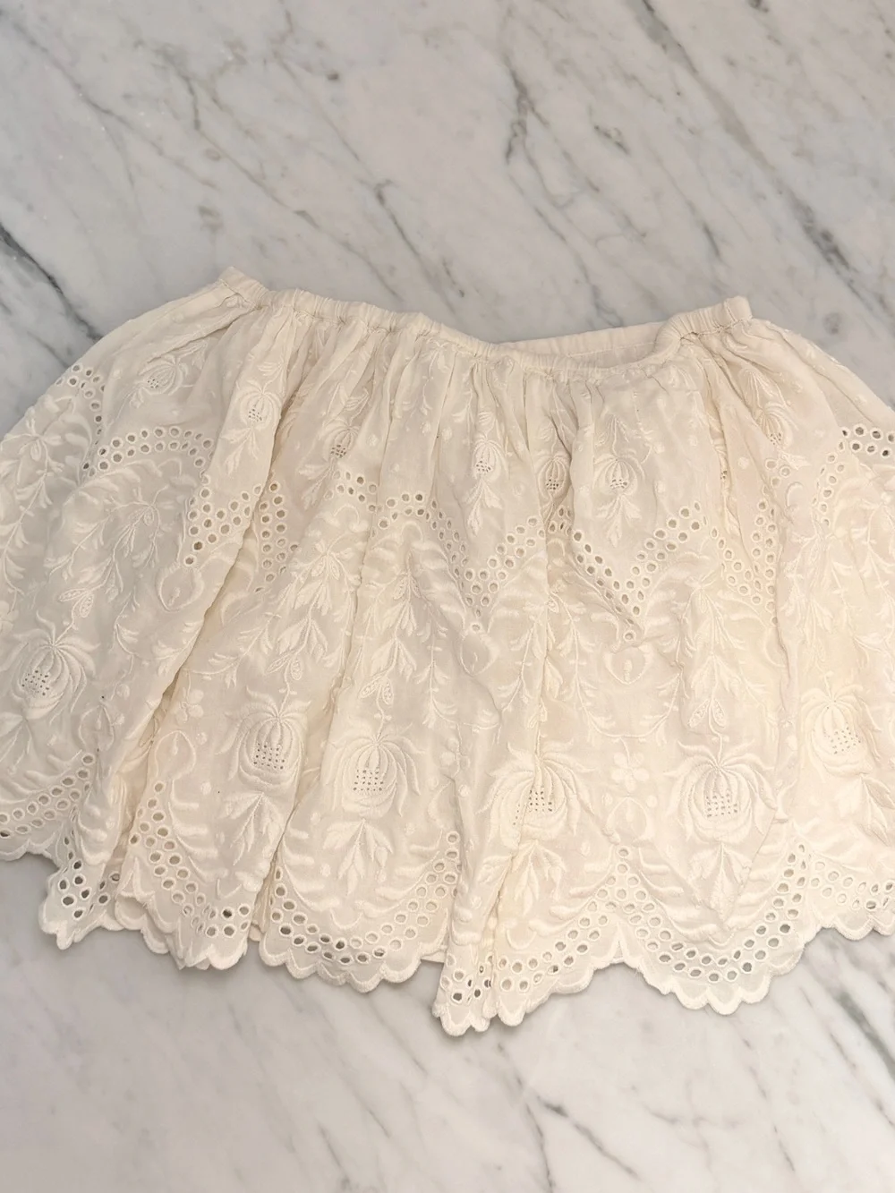 Ralph Lauren Kids Cream Eyelet Lace Skirt Size 8-10